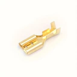 100pcs High-quality 6.3mm Golden Brass Car Speaker Female Shovel-shaped Terminal Wire Connector