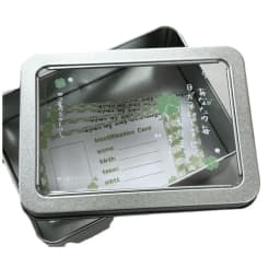 1pc Ins Retro Japanese Cute Clover Transparent Desktop Organizer for Photocard Badge and Mini Stationery Storage Box