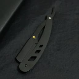 1Pcs Men Shaving Barber Tools Hair Razor and Blades Antique Black Folding Shaving Knife Unisex Hair Removal (Without Blade)