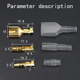 200PCS/120PCS 50 Set 3.5mm Male Female Motorcycle Bullet Connector Socket Classic TerminalS For Cable Wire of 1.0 mm to 2.5 mm