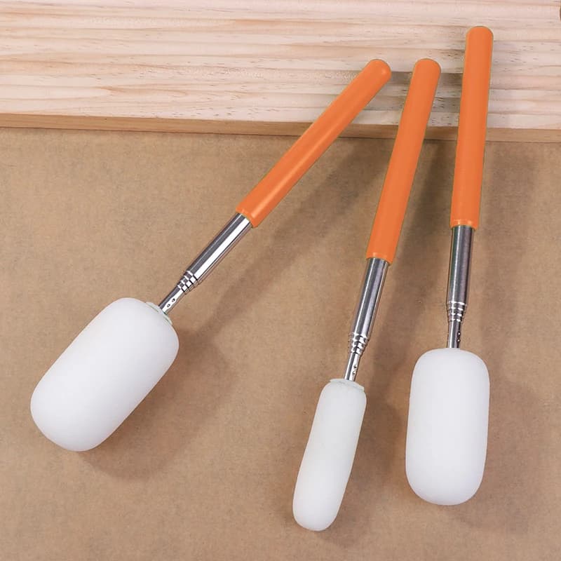 Pottery Absorbent Sponge Telescoping Stick Pottery Sculpture Sponge Holder DIY Ceramic Throwing Stick Pottery Trimming Tools
