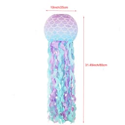 3PCS Mermaid 8INCH/10Inch Paper Lanterns Set Jellyfish Scales Design under the Sea Theme Party Decorations