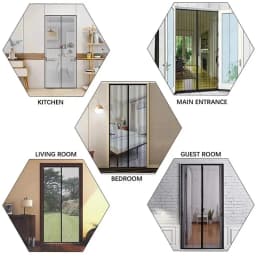 Mosquito Net Curtain Magnets Door Mesh Insect Sandfly Netting with Magnets on The Door Mesh Screen Automatic Closing Door Screen
