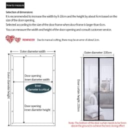 Mosquito Net Curtain Magnets Door Mesh Insect Sandfly Netting with Magnets on The Door Mesh Screen Automatic Closing Door Screen