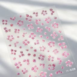 Camellia Flower Blooming Petal Floral Blue Leaves Chinese Characters Poetry Golden 5D Nail Art Sticker Adhesive Manicure Decal