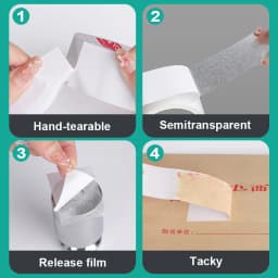10/50m Ordinary Double-Sided Tape Long-Lasting Adhesion High Viscosity Student Stationery Transparent Traceless Advertising Home