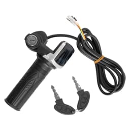 36V 48V 60V Electric Bicycle Throttle Grip E-bike Handlebar with Lock Ebike Scooter Accelerator Power Indicator Key LED Display