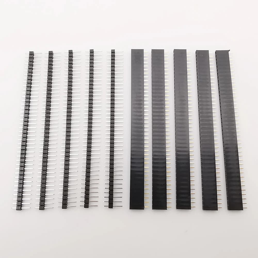 10Pcs 40 Pin Breakable Pin Header 2.54mm Single Row Male Female Header Connector Kit PCB Pin Strip For Arduino