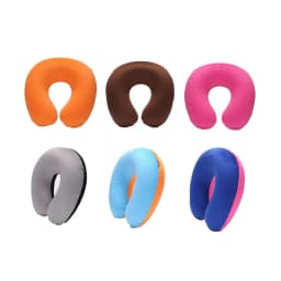 1-4Pcs Travel Pillow Car Air Flight Office Inflatable Neck Pillow Short Plush Cover PVC Support Headrest Soft Nursing Cushion