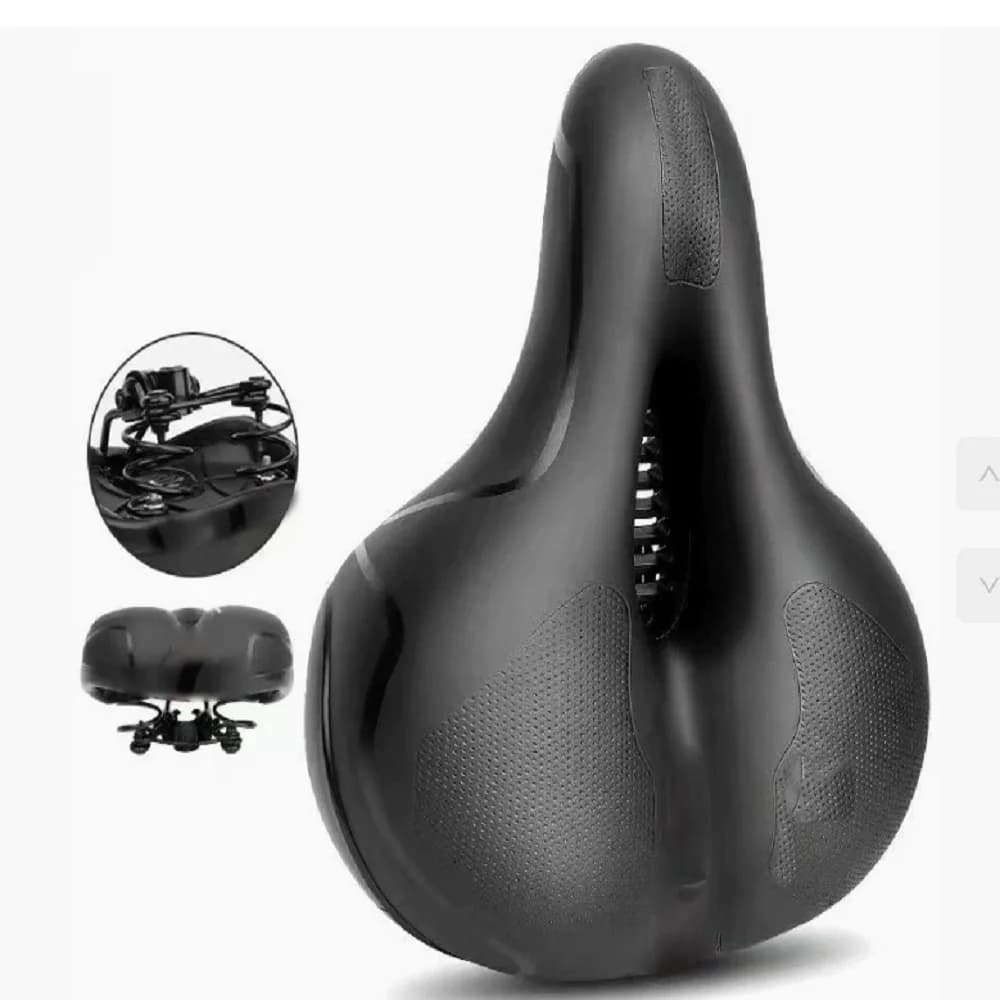 Reflective Shock Absorbing Hollow Bike Saddle MTB Bicycle Seat Breathable Rainproof Cycling Road Mountain Cycling Accessory