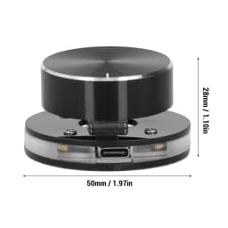 USB Volume Controller Knob for Android System PC Multimedia Type C External Media Adjustment Controller with RGB Light