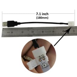 5pcs/10pcs LED Connector USB Cable to 2Pin 8MM 10MM Solderless Quick Connectors for 5V SMD 2835 3528 5050 LED Ribbon Strip Light