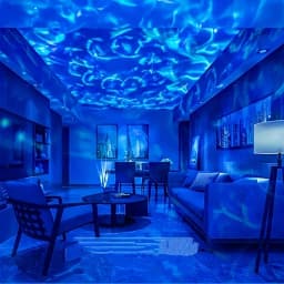 1pc LED Galaxy Star Projector Light,USB Powered,Water Ripple Wave,Remote Controlled Bedroom Night Lamp,For Party,Home Theater