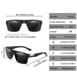 3 Pairs Polarized Glasses Square Sunglasses UV400 Outdoor Sports Fishing Cycling Running Driving Men Women Party Wear Goggles