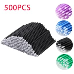 500/1000PCS Eyelash Cleaning Brush Highly Colorful Beauty Makeup Clean Remover Tool Wholesaler Crystal Brush Eyelash Micro Brush