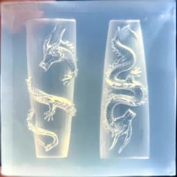 1Pc Nail Silicone Dragon Mold 3D Embossed Stencils Exquisite Art Decorations Nail Mold Template