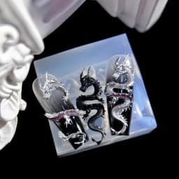 1Pc Nail Silicone Dragon Mold 3D Embossed Stencils Exquisite Art Decorations Nail Mold Template