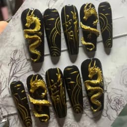1Pc Nail Silicone Dragon Mold 3D Embossed Stencils Exquisite Art Decorations Nail Mold Template