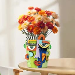 Abstract Face Flower Pot Decorative Planter Picasso Vases Balcony Succulent Plant Holder Ornament Home Garden Decor Accessory
