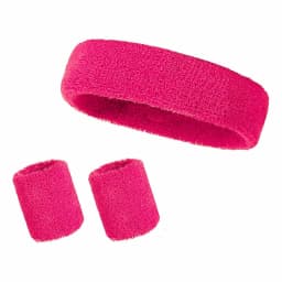 New Hot Athletic Sweatband Hairband Headband Wristband Set in 3-Pack Cotton Head Sweat Bands for Running, Cycling, Yoga, Spa