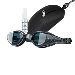 Custom Myopia Prescription Swim Goggles for Adult Kids, Anti-Fog,Left/Right Different Power (-6.0 to Plano), Adjustable Strap