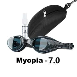 Custom Myopia Prescription Swim Goggles for Adult Kids, Anti-Fog,Left/Right Different Power (-6.0 to Plano), Adjustable Strap