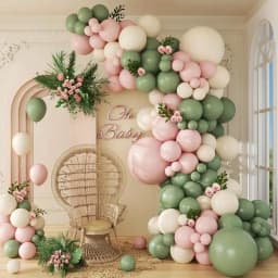 111pcs Avocado Green Sand White Pink Latex Balloons Garland Arch Kit for Birthday Wedding Baby shower Party Home Decor Supplies