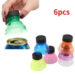 6pcs Reusable Plastic Beer Water Dispenser Lid Protector Caps Cover Bottle Top Soda Saver Can Cap Fashion Accessories