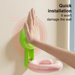 UFORU Wall-mounted Hair Dryer Shelf Household Bathroom Punch-free Portable Sucker Dopamine Organizer