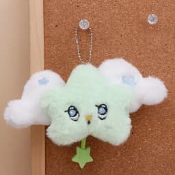 1Pc Kpop Idol SION RIKU YUSHI JAEHEE RYO SAKUYA Single [ Wish ] Wichu Keyring Same Green Star with Wings Bag Charm Gifts S