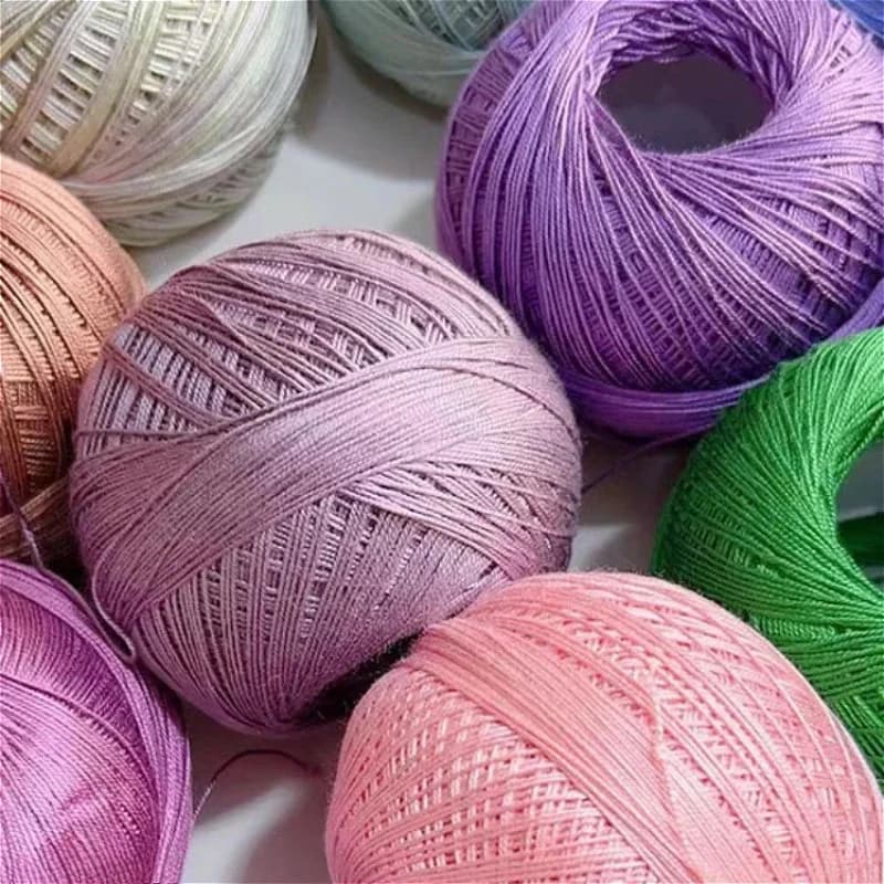 1PC Premium Mercerized Silk Lace Yarn Bundle-Soft, Durable, Vibrant Colors for DIY Knit & Crochet Soft and Suitable for Summer