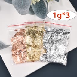 1/2/3/5/10g Imitation Gold Sliver Copper Foil Sequins Glitter Craft Leaf Flake Sheet Shiny Foil Paper Gilding DIY Nail Art Decor