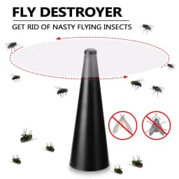 1/3 Pack Fly Fans for Tables Fly Swatter for Indoors USB/Battery Powered Tabletop Fly Killer for Kitchen Food Safety Device