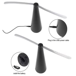 1/3 Pack Fly Fans for Tables Fly Swatter for Indoors USB/Battery Powered Tabletop Fly Killer for Kitchen Food Safety Device