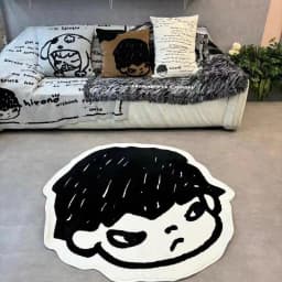 VIKAMA Faux Cashmere Carpet Bedroom Soft And Comfortable Floor Mats Children's Room Non-Slip Foot Mats Home Decoration