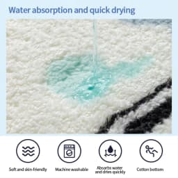 VIKAMA Faux Cashmere Carpet Bedroom Soft And Comfortable Floor Mats Children's Room Non-Slip Foot Mats Home Decoration