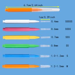 30 interdental brushes straight adult cleaning interdental brushes cleaning braces orthodontic braces gaps between teeth brushes