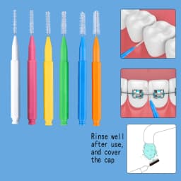 30 interdental brushes straight adult cleaning interdental brushes cleaning braces orthodontic braces gaps between teeth brushes