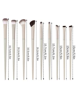 5/9/10pc Professional Eye Makeup Brush Set, Ultra-Thin Blade Eyeliner Brush, Nose Shadow Highlight Brush, Eye Smudge Brush Set