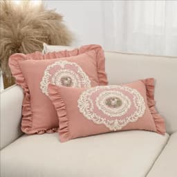 BUYNOW 1PC Flower Embroidered Lace Pillowcase Idyllic Living Room Sofa Cushion Cover Home Bedroom Saddle Decor Cojines Para Sala