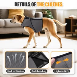 Dog Anxiety Jacket, Dog Coat for Thunder, Skin-Friendly Dog Calming Shirt - Keep Pet Calm, Anti Anxiety Vest for Dogs and Cat