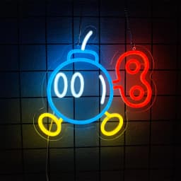 Neon Sign Anime Rick LED Neon Lights for Wall Decor,Bomb LED Sign Anime Decor for Man Cave, Bedroom, Game Room, Pickle Party