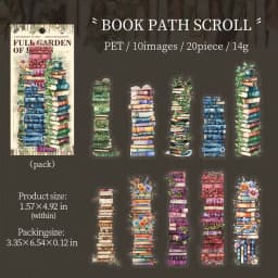 JIANQI 20 pcs Vintage Long strip Stickers pack Decorative Scrapbooking Diary Album hand made junk journal supplies
