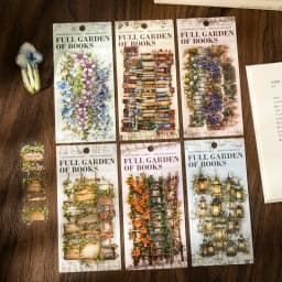 JIANQI 20 pcs Vintage Long strip Stickers pack Decorative Scrapbooking Diary Album hand made junk journal supplies