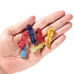 Quick Splice Self-Stripping Electrical Terminals T-Tap Wire Connectors Fully Insulated Disconnects Kit for Wiring Automotive