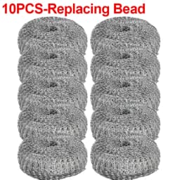 1-10PCS Stainless Steel Pot Brush with Handle Heavy Duty Dishwashing Wire Ball Metal Scrubber for Home Kitchen Cleaning Tool