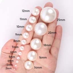 30-1000Pcs Half Flatback Imitation Pearls Beads White/Beige ABS Half Round Loose Bead For Nail Art DIY Craft Garment 2-16mm