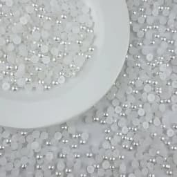 30-1000Pcs Half Flatback Imitation Pearls Beads White/Beige ABS Half Round Loose Bead For Nail Art DIY Craft Garment 2-16mm