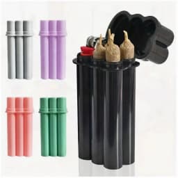 4-Hole King Size Cigarette Case with Bic Lighter Compartment 4 Cigarette Slots & Moisture-Proof Design Portable Lighter Storag