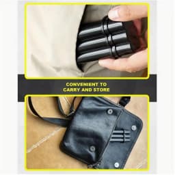 4-Hole King Size Cigarette Case with Bic Lighter Compartment 4 Cigarette Slots & Moisture-Proof Design Portable Lighter Storag